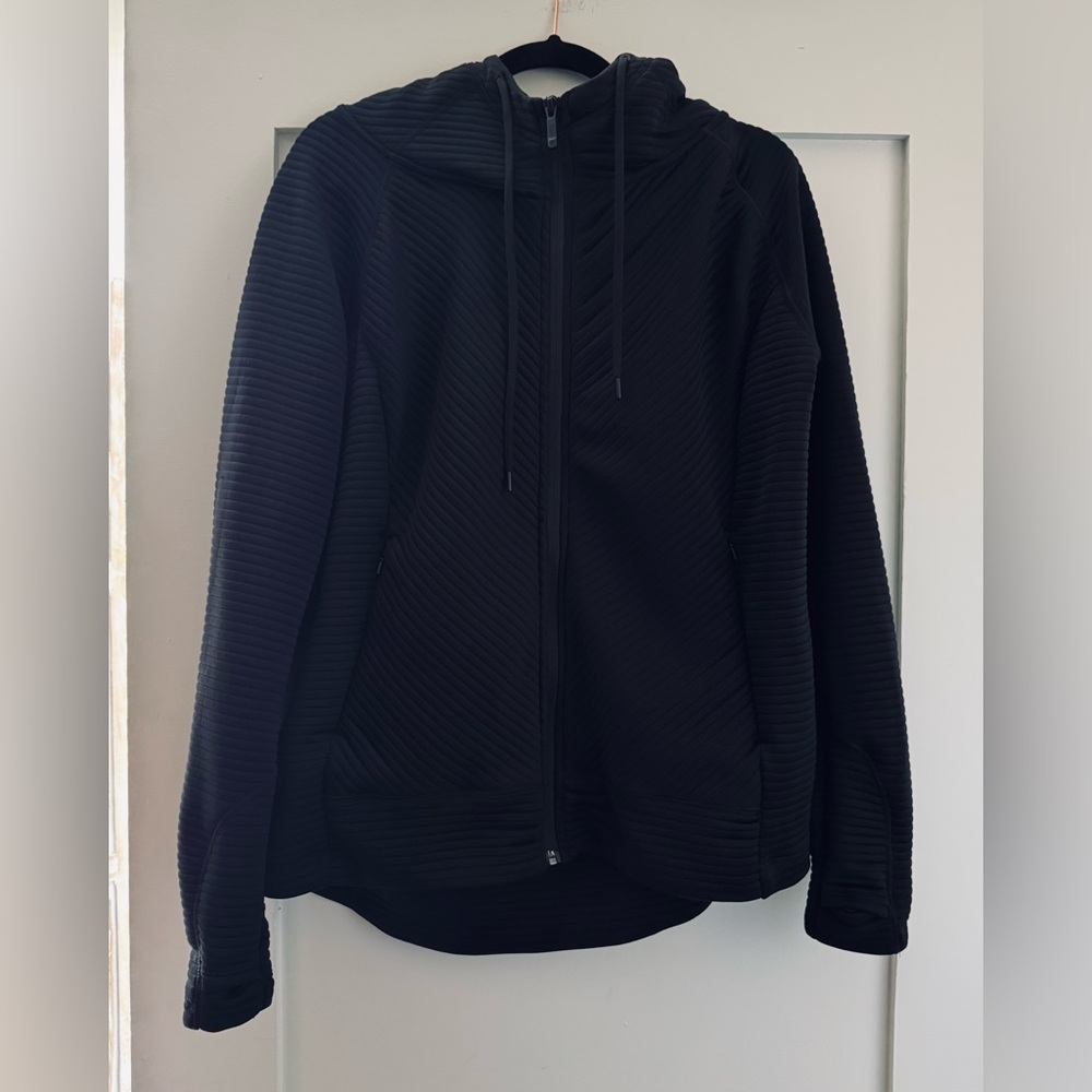 Zella | Black Ribbed Hoodie